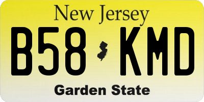 NJ license plate B58KMD