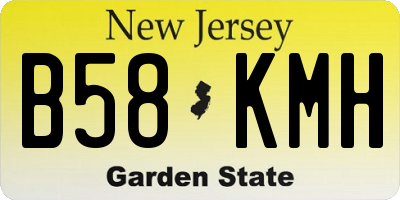 NJ license plate B58KMH