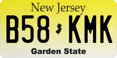 NJ license plate B58KMK