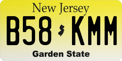NJ license plate B58KMM