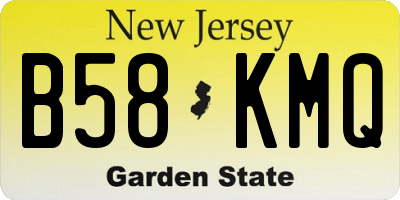 NJ license plate B58KMQ