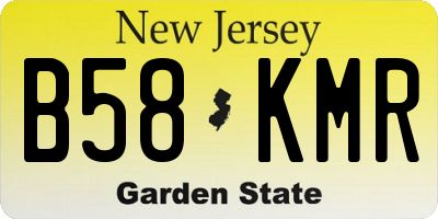 NJ license plate B58KMR