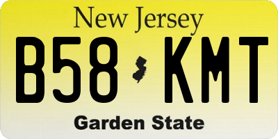 NJ license plate B58KMT