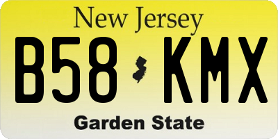 NJ license plate B58KMX