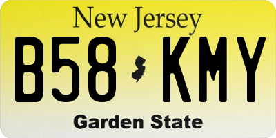 NJ license plate B58KMY