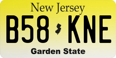 NJ license plate B58KNE