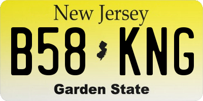 NJ license plate B58KNG