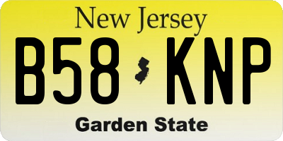 NJ license plate B58KNP