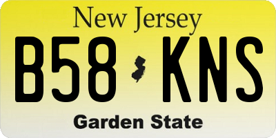 NJ license plate B58KNS