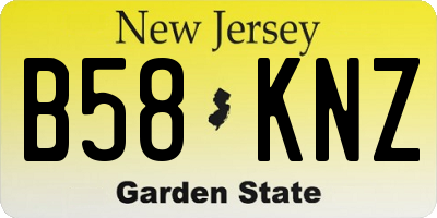 NJ license plate B58KNZ