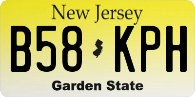 NJ license plate B58KPH
