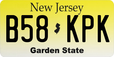 NJ license plate B58KPK