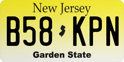 NJ license plate B58KPN