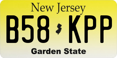 NJ license plate B58KPP
