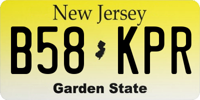 NJ license plate B58KPR