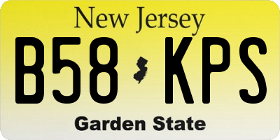 NJ license plate B58KPS