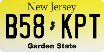 NJ license plate B58KPT