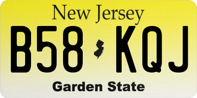 NJ license plate B58KQJ