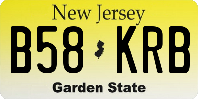 NJ license plate B58KRB