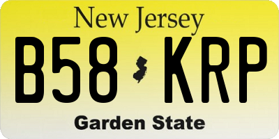 NJ license plate B58KRP
