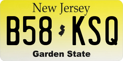 NJ license plate B58KSQ