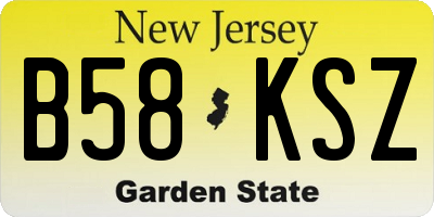 NJ license plate B58KSZ