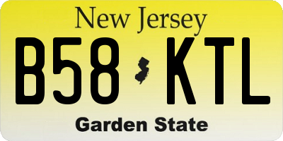 NJ license plate B58KTL