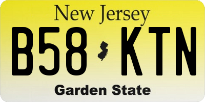 NJ license plate B58KTN