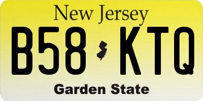 NJ license plate B58KTQ