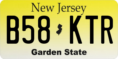NJ license plate B58KTR