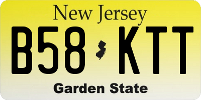 NJ license plate B58KTT