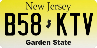 NJ license plate B58KTV