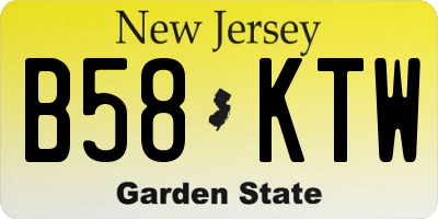 NJ license plate B58KTW