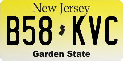 NJ license plate B58KVC