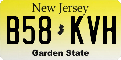 NJ license plate B58KVH