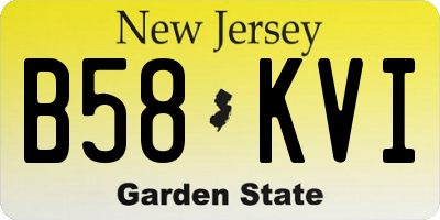 NJ license plate B58KVI