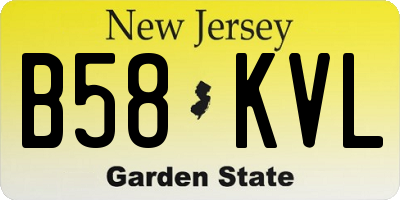 NJ license plate B58KVL