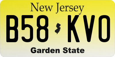 NJ license plate B58KVO