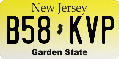 NJ license plate B58KVP