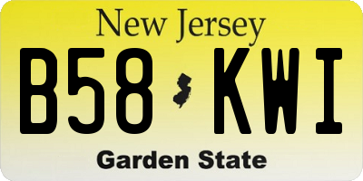 NJ license plate B58KWI