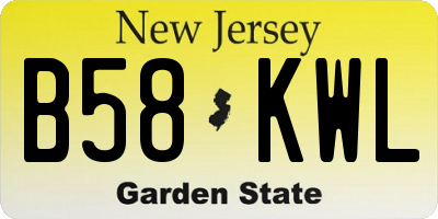 NJ license plate B58KWL