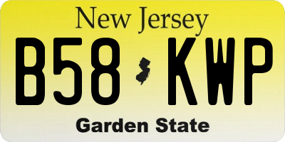 NJ license plate B58KWP