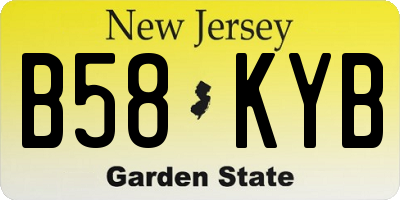 NJ license plate B58KYB