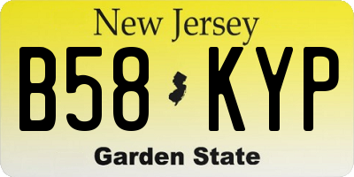NJ license plate B58KYP