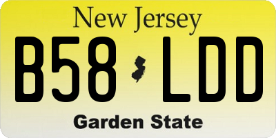 NJ license plate B58LDD