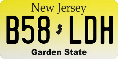 NJ license plate B58LDH