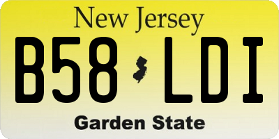 NJ license plate B58LDI