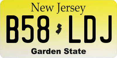 NJ license plate B58LDJ