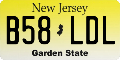 NJ license plate B58LDL