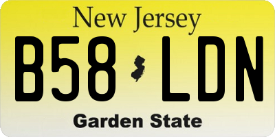 NJ license plate B58LDN